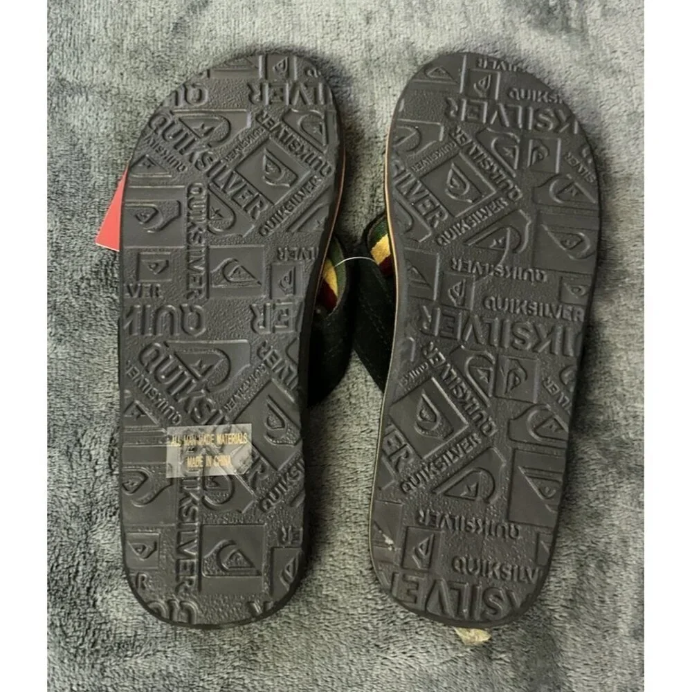 Quiksilver Men’s Bali Thong Sandal Black Size 8 New